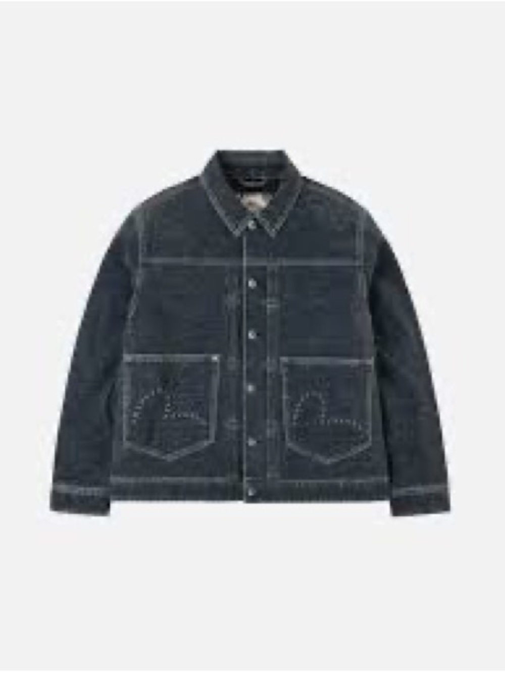 EVISU Emboss Rivet Seagull Relax Fit Washed Denim Jacket